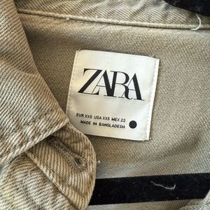 Zara Beige Textured Jacket